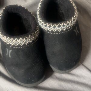 Black Suede shoes with White Stitching little girls size 7